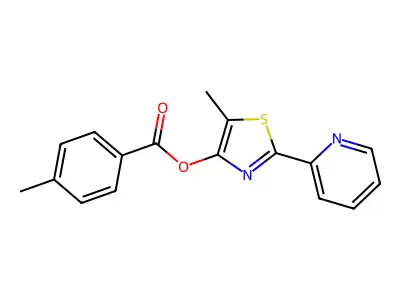 5-Methyl-2-(2-pyridinyl)-1,3-thiazol-4-yl 4-methylbenzenecarboxylate structure
