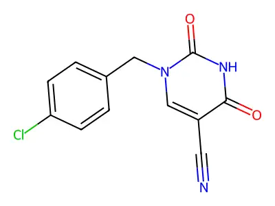 1-(4-Chlorobenzyl)-2,4-dioxo-1,2,3,4-tetrahydropyrimidine-5-carbonitrile structure