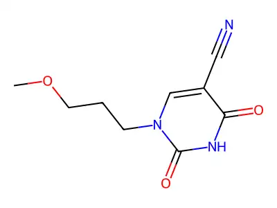 1-(3-Methoxypropyl)-2,4-dioxo-1,2,3,4-tetrahydro-5-pyrimidinecarbonitrile structure