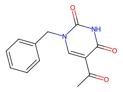 5-acetyl-1-benzyl-2,4(1H,3H)-pyrimidinedione structure