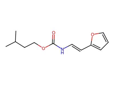 3-methylbutyl N-[2-(furan-2-yl)ethenyl]carbamate structure