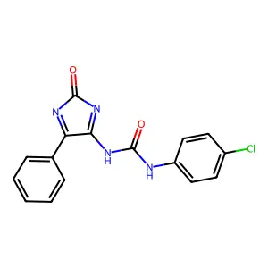 N-(4-chlorophenyl)-N'-(2-oxo-5-phenyl-2H-imidazol-4-yl)urea structure