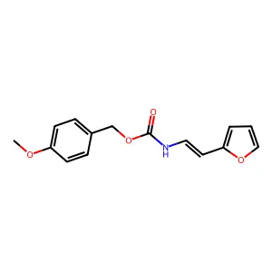 (4-methoxyphenyl)methyl N-[2-(furan-2-yl)ethenyl]carbamate structure