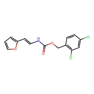 (2,4-dichlorophenyl)methyl N-[2-(furan-2-yl)ethenyl]carbamate structure