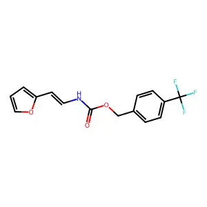 [4-(trifluoromethyl)phenyl]methyl N-[2-(furan-2-yl)ethenyl]carbamate structure