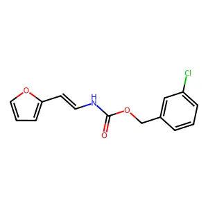(3-chlorophenyl)methyl N-[2-(furan-2-yl)ethenyl]carbamate structure