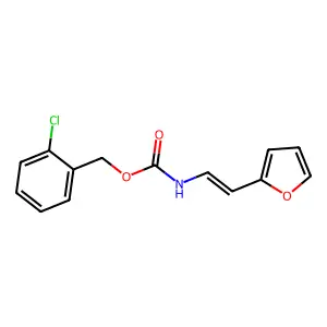 (2-chlorophenyl)methyl N-[2-(furan-2-yl)ethenyl]carbamate structure