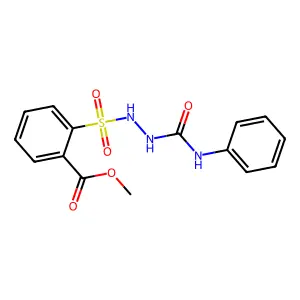 Methyl 2-{[2-(anilinocarbonyl)hydrazino]sulfonyl}benzenecarboxylate structure