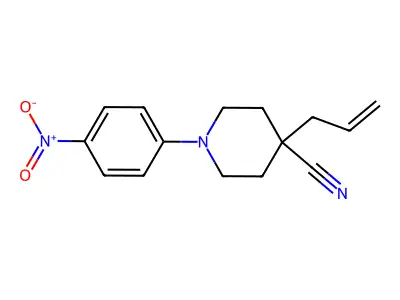 4-Allyl-1-(4-nitrophenyl)-4-piperidinecarbonitrile structure