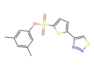 3,5-Dimethylphenyl 5-(1,2,3-thiadiazol-4-yl)-2-thiophenesulfonate structure