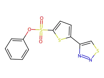 Phenyl 5-(1,2,3-thiadiazol-4-yl)-2-thiophenesulfonate structure