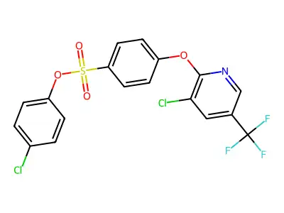 4-Chlorophenyl 4-((3-chloro-5-(trifluoromethyl)-2-pyridinyl)oxy)benzenesulfonate structure