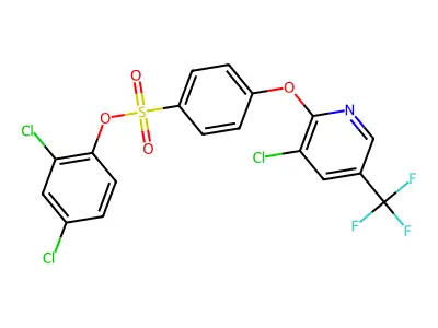 2,4-Dichlorophenyl 4-((3-chloro-5-(trifluoromethyl)-2-pyridinyl)oxy)benzenesulfonate structure
