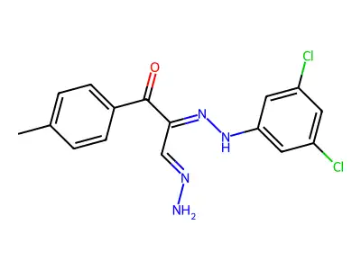 2-[(3,5-dichlorophenyl)hydrazinylidene]-3-hydrazinylidene-1-(4-methylphenyl)propan-1-one structure