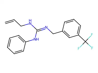 N-allyl-N''-phenyl-N'-[3-(trifluoromethyl)benzyl]guanidine structure