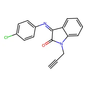 3-[(4-chlorophenyl)imino]-1-(2-propynyl)-1,3-dihydro-2H-indol-2-one structure