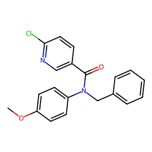N-benzyl-6-chloro-N-(4-methoxyphenyl)pyridine-3-carboxamide structure
