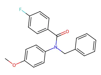 N-benzyl-4-fluoro-N-(4-methoxyphenyl)benzamide structure