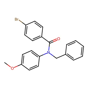 N-benzyl-4-bromo-N-(4-methoxyphenyl)benzamide structure