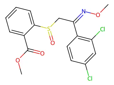 Methyl 2-[2-(2,4-dichlorophenyl)-2-methoxyiminoethyl]sulfinylbenzoate structure
