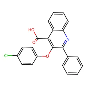 3-(4-Chlorophenoxy)-2-phenyl-4-quinolinecarboxylic acid structure