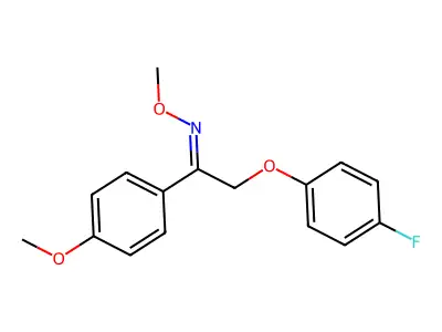 2-(4-Fluorophenoxy)-1-(4-methoxyphenyl)ethanone O-methyloxime structure