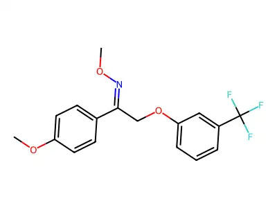 N-methoxy-1-(4-methoxyphenyl)-2-[3-(trifluoromethyl)phenoxy]ethanimine structure
