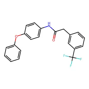 N-(4-phenoxyphenyl)-2-[3-(trifluoromethyl)phenyl]acetamide structure