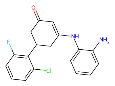 3-(2-Aminoanilino)-5-(2-chloro-6-fluorophenyl)-2-cyclohexen-1-one structure