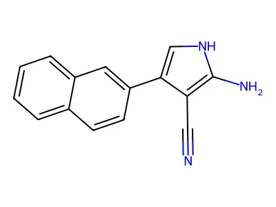 2-Amino-4-(naphthalen-2-yl)-1H-pyrrole-3-carbonitrile structure