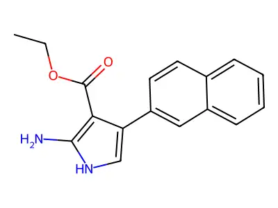 Ethyl 2-amino-4-(naphthalen-2-yl)-1H-pyrrole-3-carboxylate structure