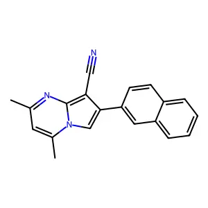 2,4-Dimethyl-7-(2-naphthyl)pyrrolo[1,2-a]pyrimidine-8-carbonitrile structure