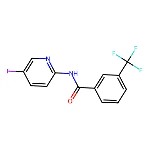 N-(5-iodopyridin-2-yl)-3-(trifluoromethyl)benzamide structure