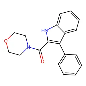 morpholino(3-phenyl-1H-indol-2-yl)methanone structure