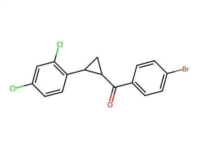 (4-Bromophenyl)[2-(2,4-dichlorophenyl)cyclopropyl]methanone structure