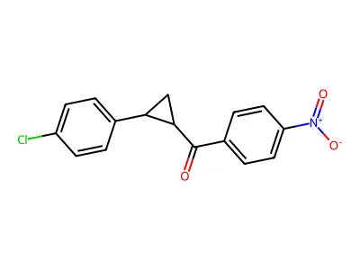 [2-(4-Chlorophenyl)cyclopropyl](4-nitrophenyl)methanone structure