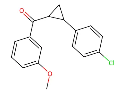 [2-(4-Chlorophenyl)cyclopropyl](3-methoxyphenyl)methanone structure