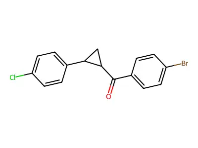 (4-Bromophenyl)[2-(4-chlorophenyl)cyclopropyl]methanone structure