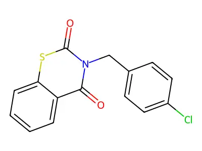 3-(4-chlorobenzyl)-2H-1,3-benzothiazine-2,4(3H)-dione structure