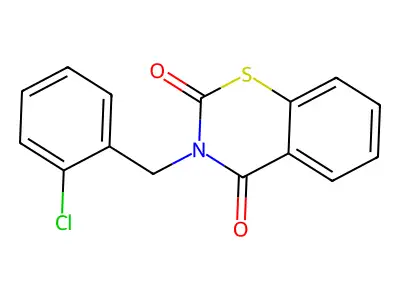 3-[(2-Chlorophenyl)methyl]-1,3-benzothiazine-2,4-dione structure