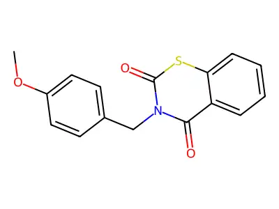 3-(4-methoxybenzyl)-2H-1,3-benzothiazine-2,4(3H)-dione structure