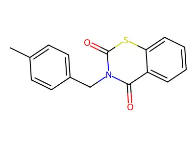 3-(4-methylbenzyl)-2H-1,3-benzothiazine-2,4(3H)-dione structure