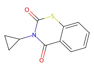 3-cyclopropyl-2H-1,3-benzothiazine-2,4(3H)-dione structure