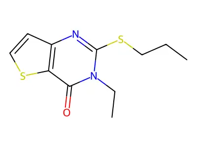 3-ethyl-2-(propylsulfanyl)thieno[3,2-d]pyrimidin-4(3H)-one structure