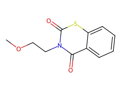 3-(2-methoxyethyl)-2H-1,3-benzothiazine-2,4(3H)-dione structure