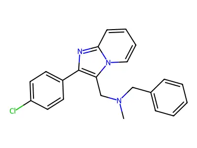 N-benzyl[2-(4-chlorophenyl)imidazo[1,2-a]pyridin-3-yl]-N-methylmethanamine structure