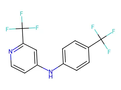 N-[4-(trifluoromethyl)phenyl]-N-[2-(trifluoromethyl)-4-pyridinyl]amine structure