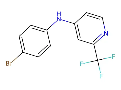 N-(4-bromophenyl)-2-(trifluoromethyl)-4-pyridinamine structure