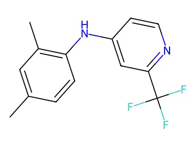 N-(2,4-dimethylphenyl)-2-(trifluoromethyl)pyridin-4-amine structure