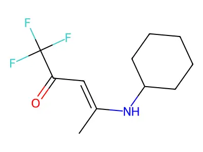 4-(Cyclohexylamino)-1,1,1-trifluoropent-3-en-2-one structure